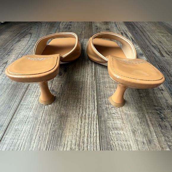 Jeffrey Campbell Mr Big Camel Patent leather Mules 11 - Picture 6 of 9